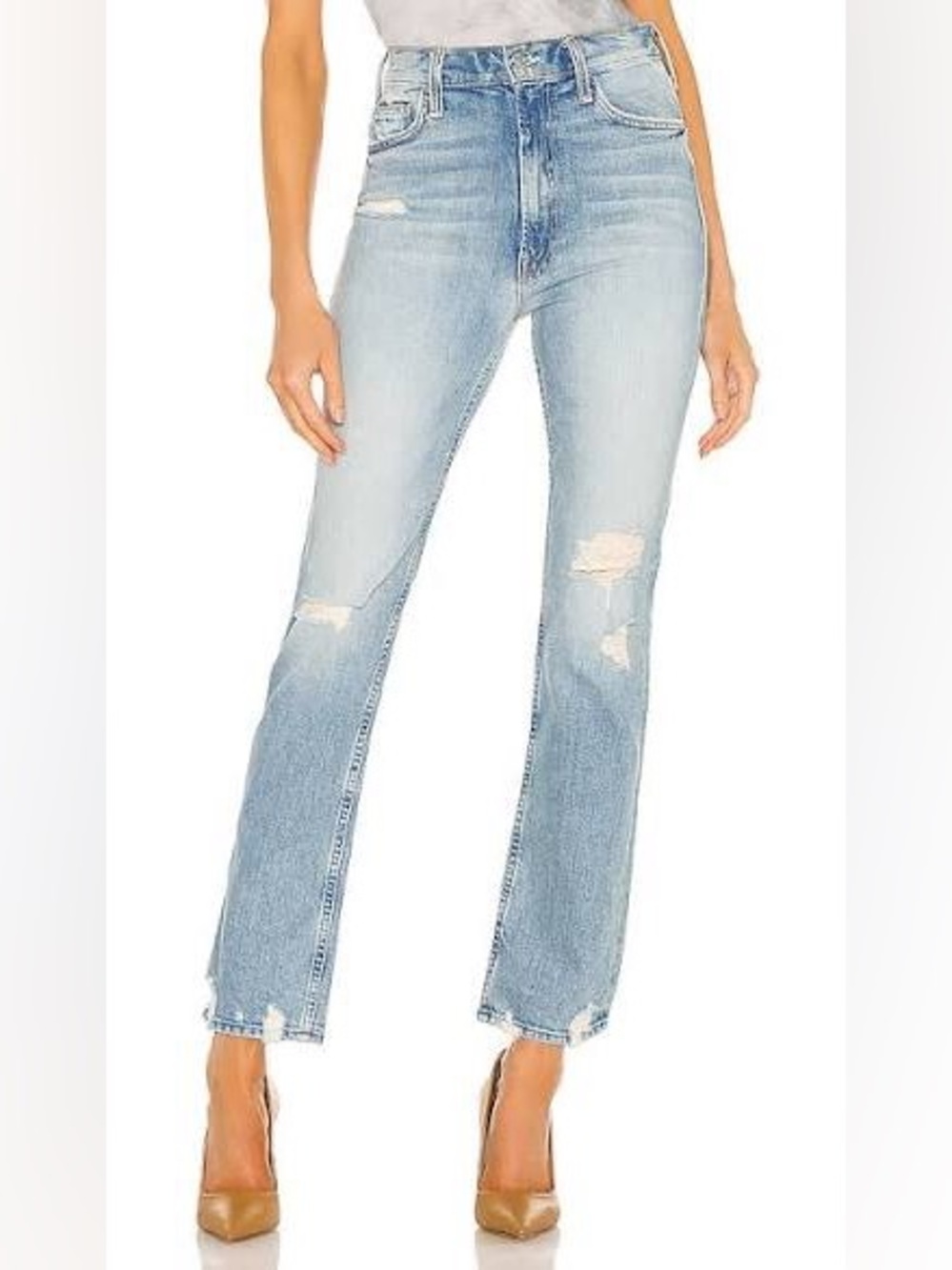 MOTHER Superior High Waisted Rider Skimp Jeans The Confession Size 25 Distressed